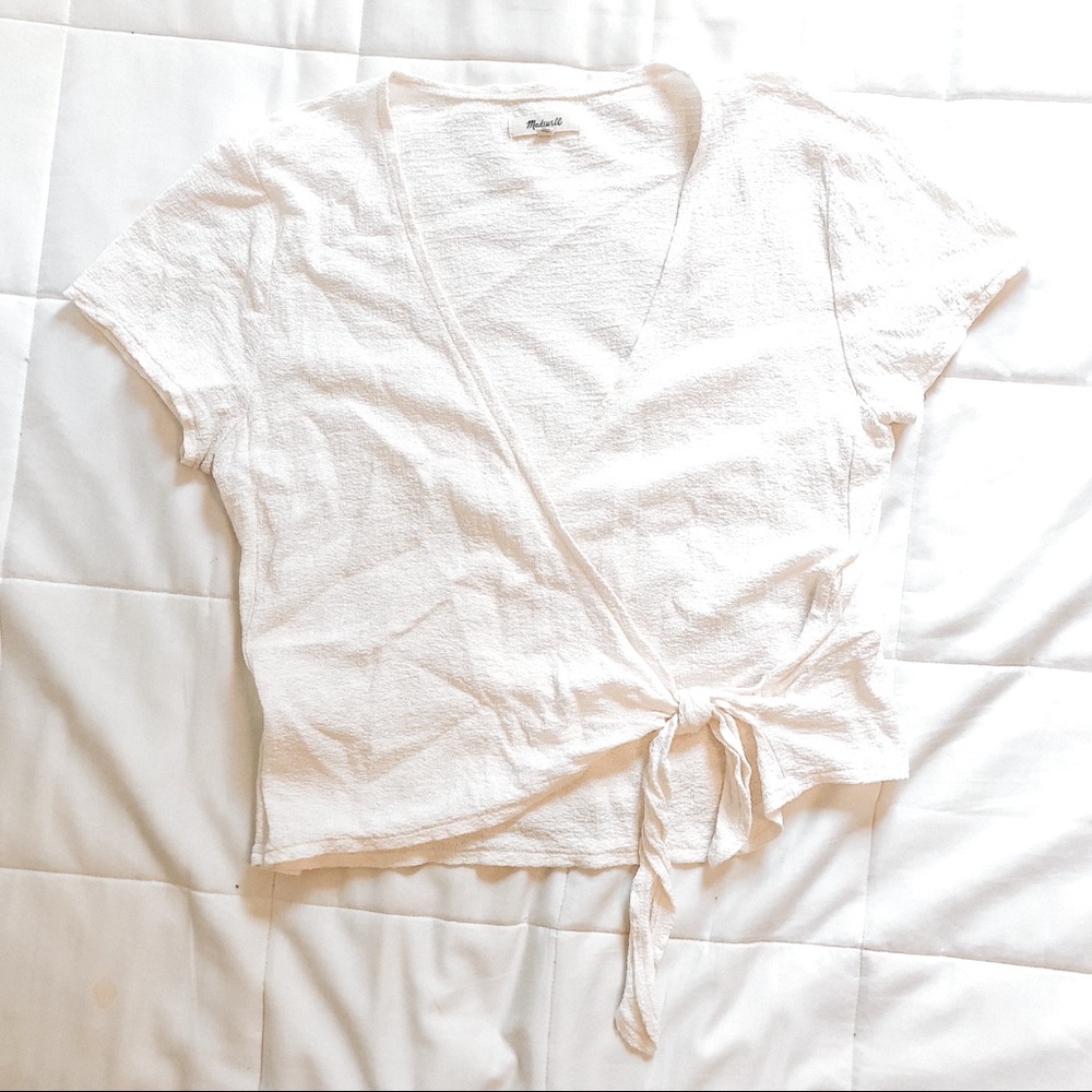 Madewell Cropped Wrap Top